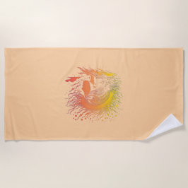 Profiel van de serene vrouw. strandlaken