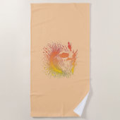 Profiel van de serene vrouw. strandlaken (Voorkant)