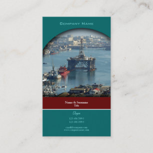 Profiel van de waterverf van de boorinstallatie vo visitekaartje