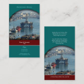 Profiel van de waterverf van de boorinstallatie vo visitekaartje (Voorkant / Achterkant)