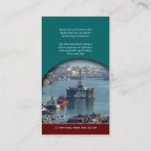 Profiel van de waterverf van de boorinstallatie vo visitekaartje (Achterkant)