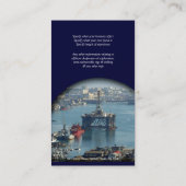 Profiel van de waterverf van de boorinstallatie vo visitekaartje (Achterkant)