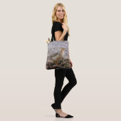 Profiel van een Buff-Borstzandloper op het Strand Tote Bag (Op model)