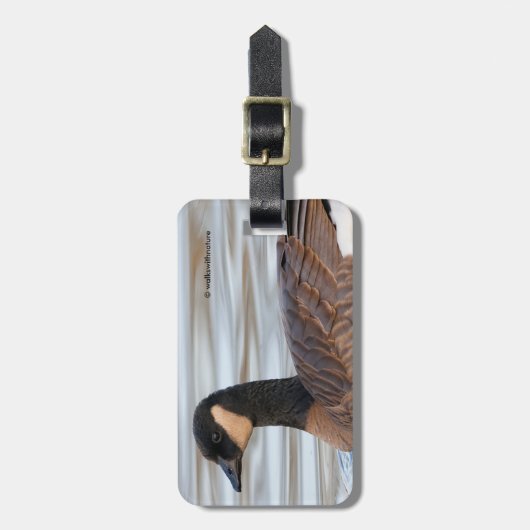 Profiel van een Cosende gans Bagagelabel