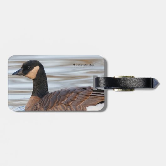 Profiel van een Cosende gans Bagagelabel (Achterkant horizontaal)