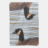 Profiel van een Cosende gans Theedoek (Verticaal)