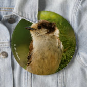 Profiel van een Cute Gray Jay / Whiskeyjack Ronde Button 6,0 Cm (In situ)