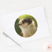 Profiel van een Cute Gray Jay / Whiskeyjack Ronde Sticker (Envelop)