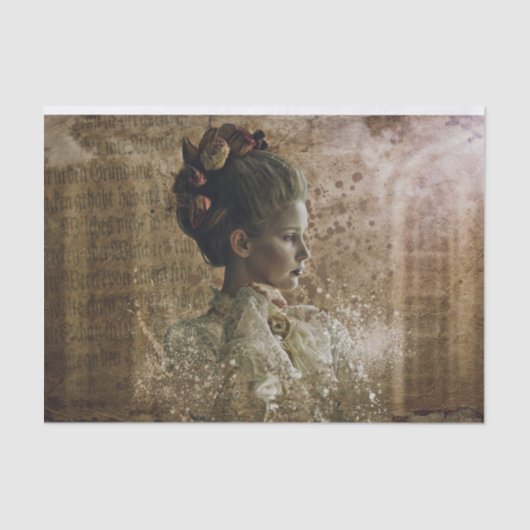 Profiel van een damesweefsel tissuepapier (Voorkant)