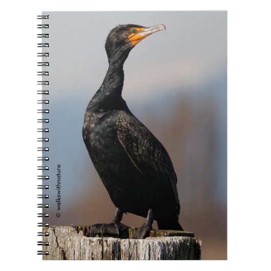 Profiel van een dubbel-Crested Cormorant Notitieboek (Voorkant)