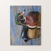 Profiel van een handjevol hout op het water legpuzzel (Verticaal)