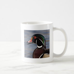 Profiel van een houten eend koffiemok