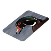 Profiel van een houten eend magneet (Linkerzijde)