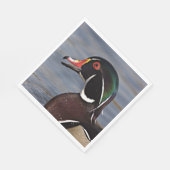 Profiel van een houten eend servet (Hoek)