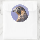 Profiel van een jeugdvalk ronde sticker (Tas)
