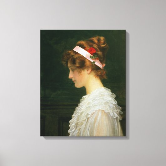 Profiel van een jong meisje canvas afdruk (Voorkant)