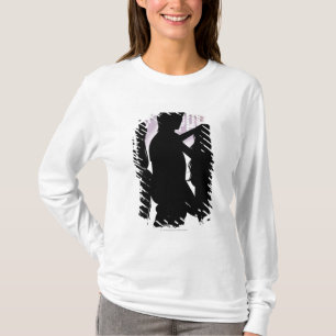 Profiel van een man dat danst met vrouwen in een n t-shirt
