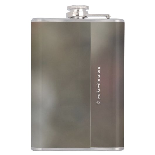 Profiel van een mannelijk neery Woodpecker Heupfles (Achterkant)