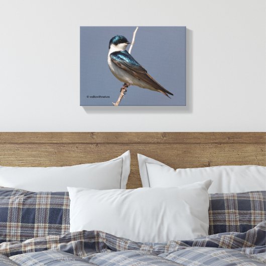 Profiel van een mannetjesboomzool in de zon canvas afdruk (Insitu (Slaapkamer))