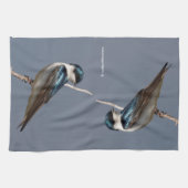 Profiel van een mannetjesboomzool in de zon theedoek (Horizontaal)