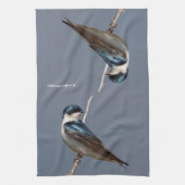 Profiel van een mannetjesboomzool in de zon theedoek (Verticaal)