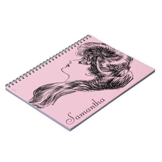 Profiel van een meisje van Gibson, 1903 Notitieboek (Linkerzijde)