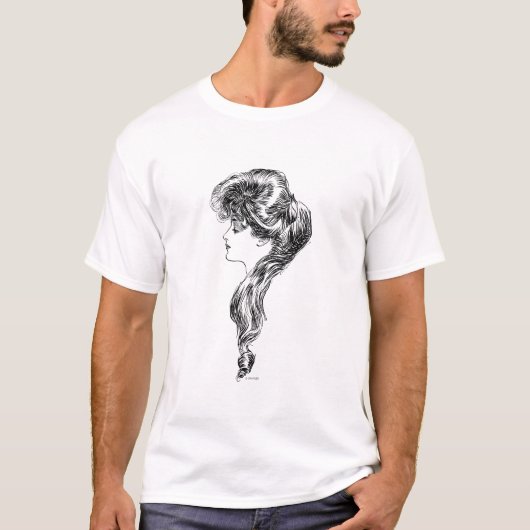 Profiel van een meisje van Gibson, 1903 T-shirt (Voorkant)