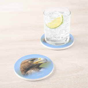 Profiel van een mooie jonge Golden Eagle Zandsteen Onderzetter