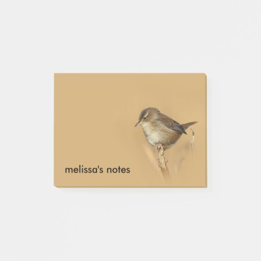 Profiel van een mooie Marsh Wren Post-it® Notes (Voorkant)