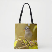 Profiel van een Pensive White-Crowned Sparrow Tote Bag (Voorkant)