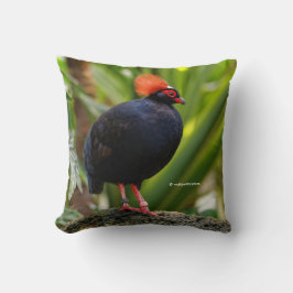 Profiel van een Roul-Roul Crested Wood Partridge Kussen