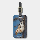 Profiel van een sneeuwbundel bagagelabel (Voorkant verticaal)