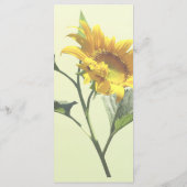 Profiel van een Sunflower Wedding Menu (Achterkant)