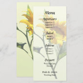 Profiel van een Sunflower Wedding Menu (Voorkant / Achterkant)