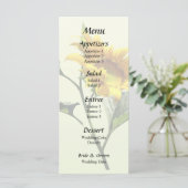 Profiel van een Sunflower Wedding Menu (Staand voorkant)