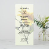 Profiel van een Sunflower Wedding Programme Programmakaart (Staand voorkant)
