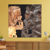 Profiel van een verbijsterde vrouw canvas afdruk (Insitu (Woonkamer))