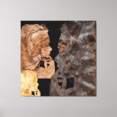 Profiel van een verwarde vrouw canvas afdruk (Voorkant)