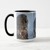 Profiel van Great Grey Owl Wildlife Foto - Raptor Mok (Links)
