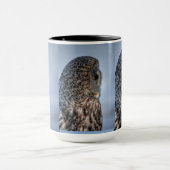 Profiel van Great Grey Owl Wildlife Foto - Raptor Mok (Midden)