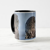 Profiel van Great Grey Owl Wildlife Foto - Raptor Mok (Voorkant links)