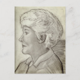 Profiel van mam Portret (tekening 2004/2005 ICC) Briefkaart