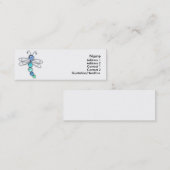 Profiel van metaal en glas mini visitekaartje (Voorkant / Achterkant)