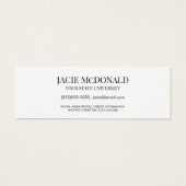 Profiel van modern Afstuderen invoegen: White Mini Visitekaartjes (Achterkant)