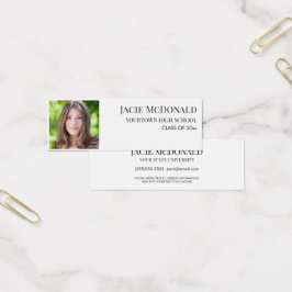 Profiel van modern Afstuderen invoegen: White Mini Visitekaartjes