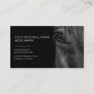 Profiel van paard gepersonaliseerd Equine paard Visitekaartje