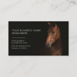 Profiel van paard gepersonaliseerd Equine paard Visitekaartje