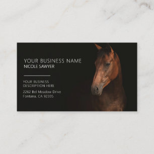 Profiel van paard gepersonaliseerd Equine paard Visitekaartje