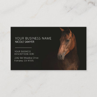 Profiel van paard gepersonaliseerd Equine paard Visitekaartje