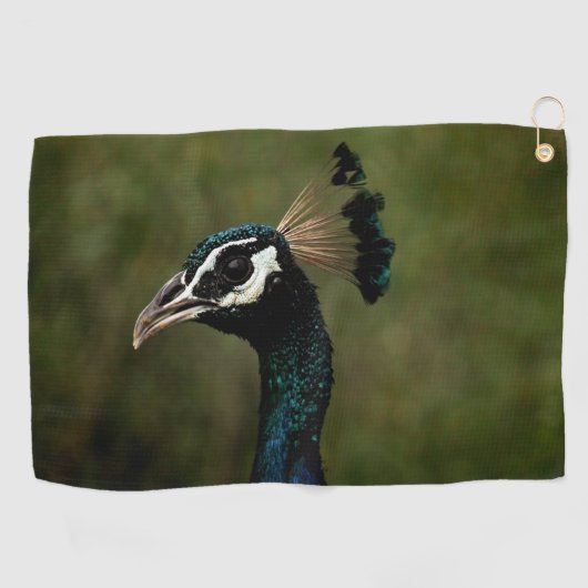 Profiel van pauw  golfhanddoek (Horizontaal)